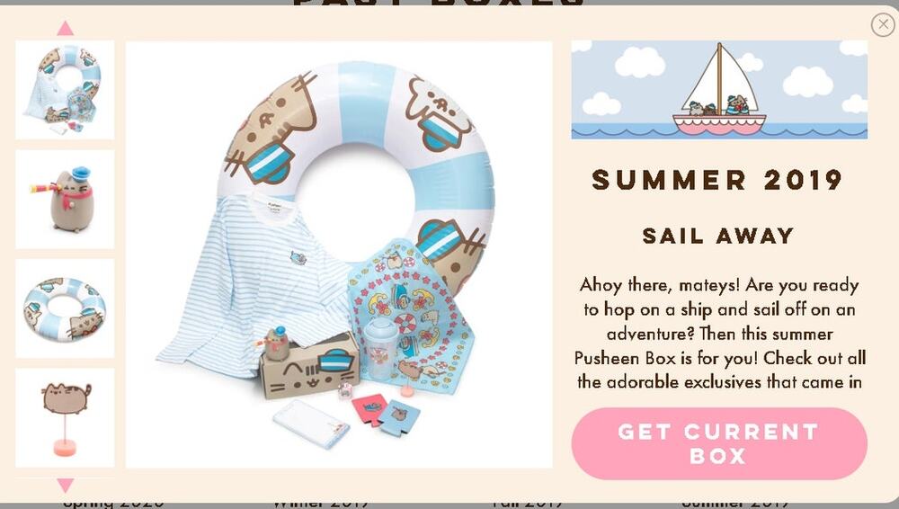 Rare 2019 pusheen sailor box